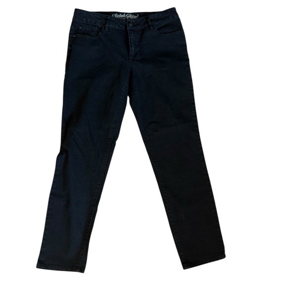 Faded Glory Denim - Faded Glory Black Skinny Jeans with Sequin Pocket Detail – Size 8A